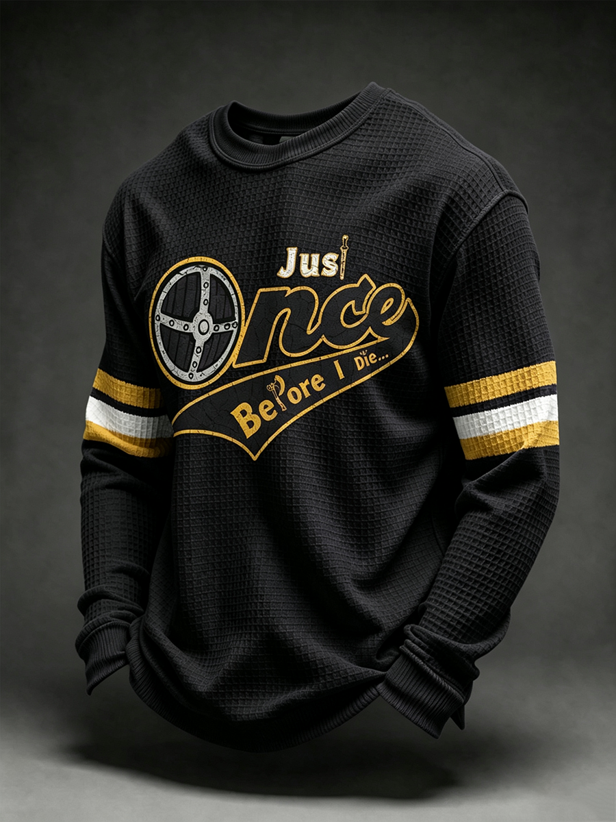 Men'S Football  Printed Waffle T-Shirt