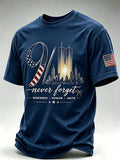Men's 9.11 Never Forget Print Casual T-shirt