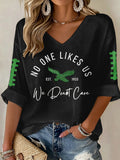 Women'S Football  Print Waffle  Top