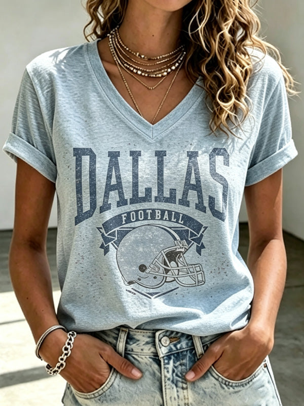 Women's Football Printed Casual Sweatshirt