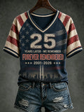 Women's 9/11 Commemorative Print Casual Top