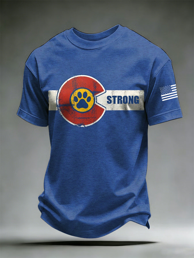 Men'S Colorado Print Short Sleeve T-Shirt