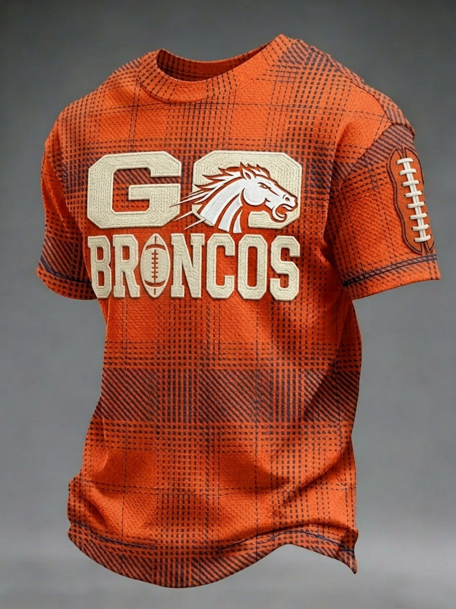 Men's Football Print Casual T-Shirt