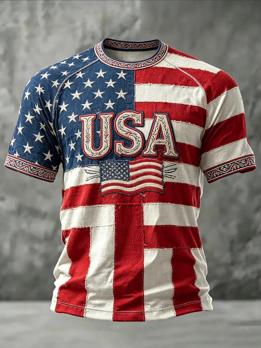 Men's America Printed Casual short sleeves t-shirt