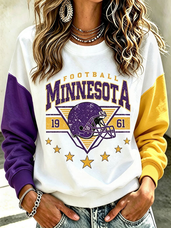 Women's Football Printed Casual Sweatshirt