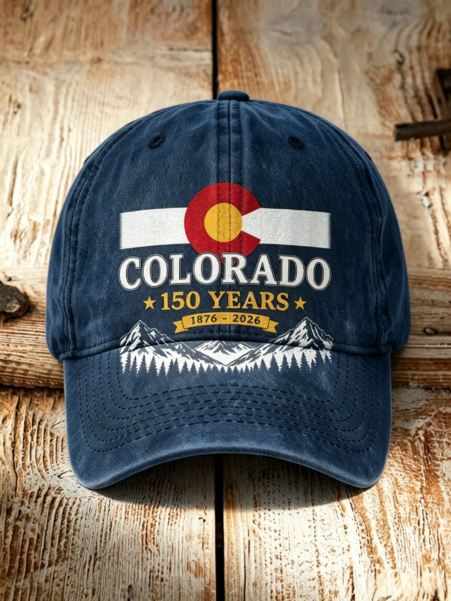 Retro Colorado Environmental Protection Print Baseball Cap
