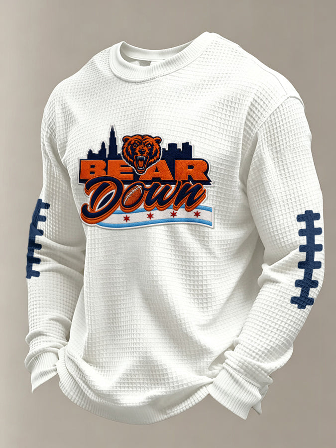 Men'S Football Printed Waffle T-Shirt