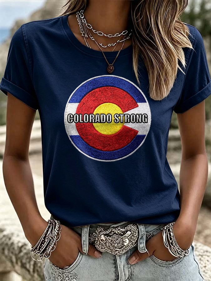 Women'S Colorado Strong Printed Casual T-Shirt