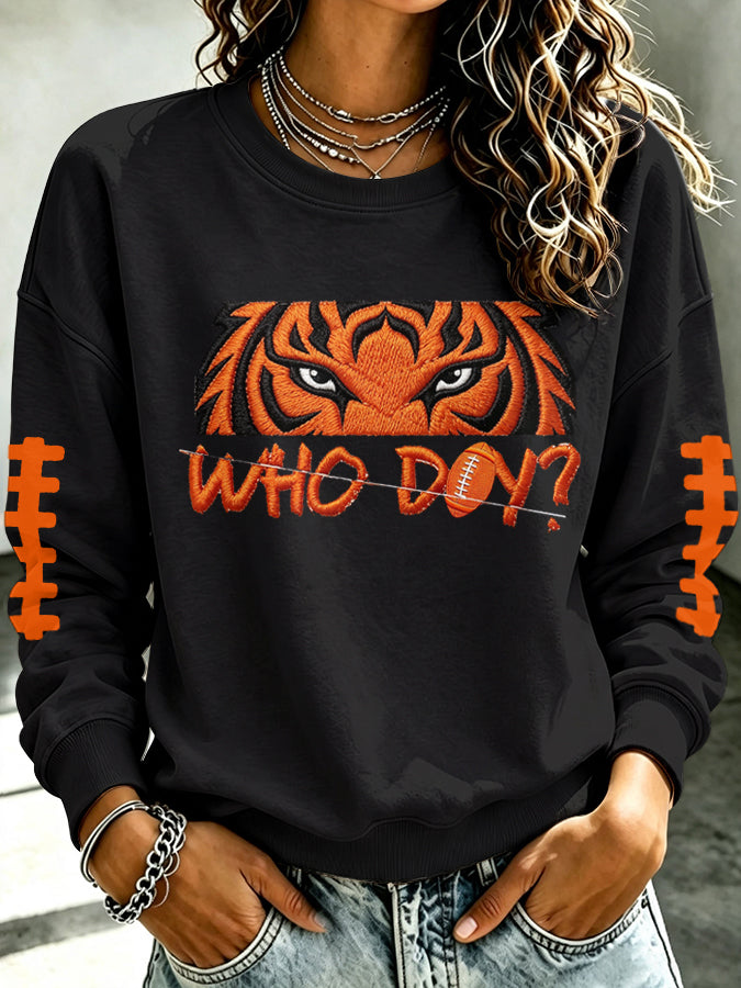 Women's Football Printed Casual Sweatshirt