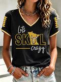 Women's Football Print Short-Sleeve T-Shirt