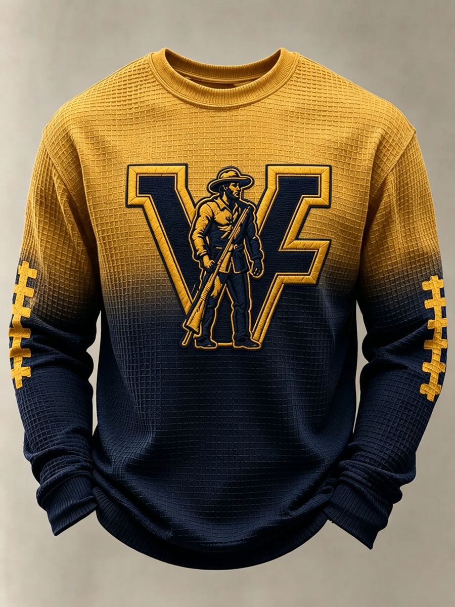Men'S Football Printed Waffle T-Shirt