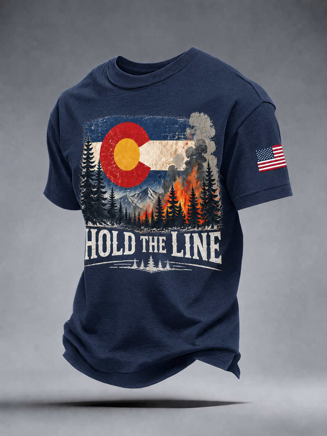 Men'S Colorado Strong: Rising From The Ashesn Printed T-Shirt