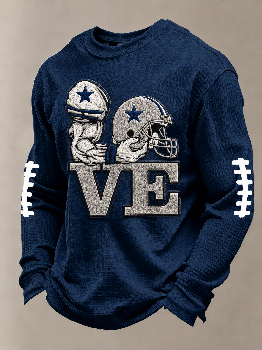 Men'S Football  Printed Waffle T-Shirt