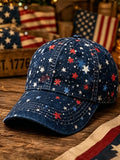 Unisex 250th Anniversary America 1776-2026 Flower Art Print Casual Hat