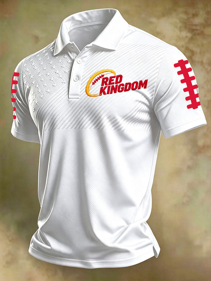 Men'S Football Printed Polo Shirt