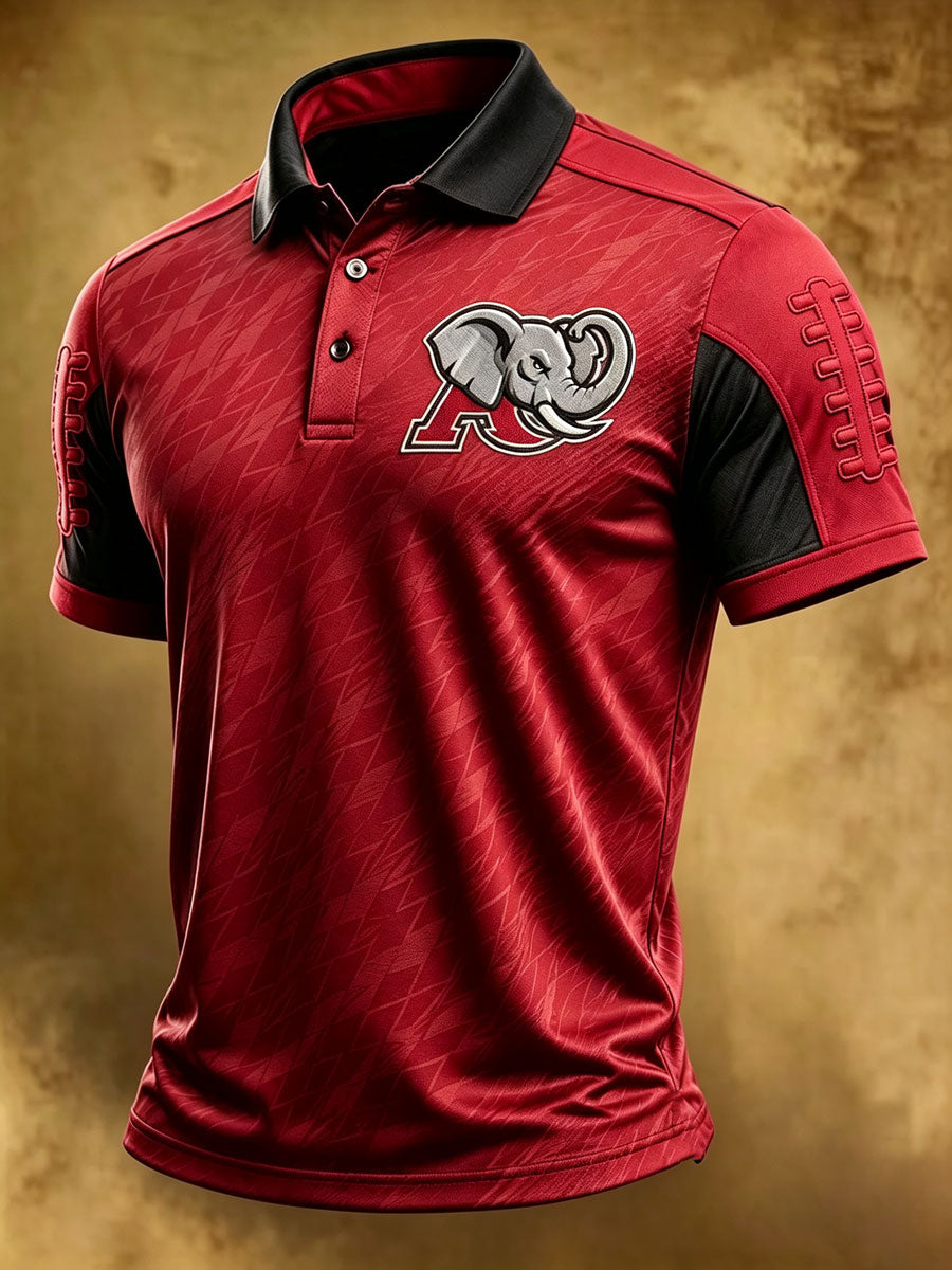 Men'S Retro Rugby Collar Polo T-Shirt