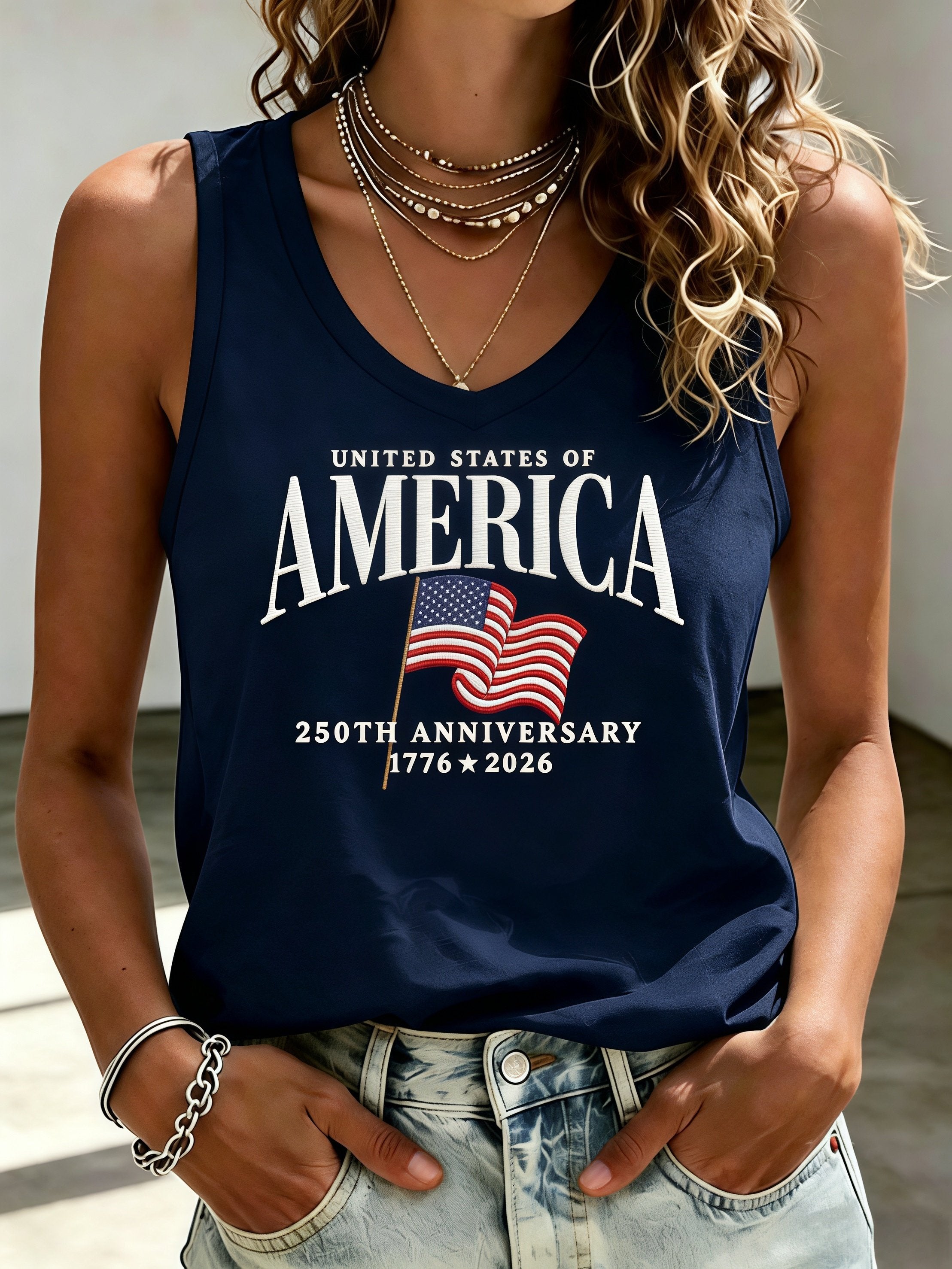 Women’s USA 250th Anniversary Freedom Graphic Tank Top