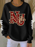 Women'S Football Print Casual Sweatshirt