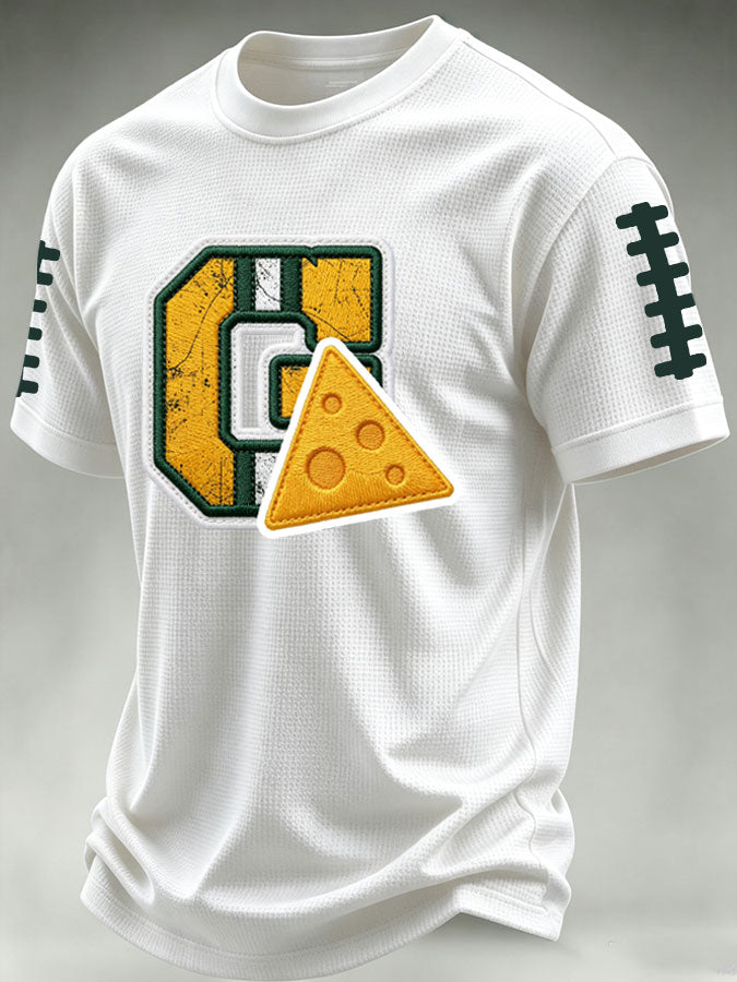 Men'S Football Print Waffle T-Shirt
