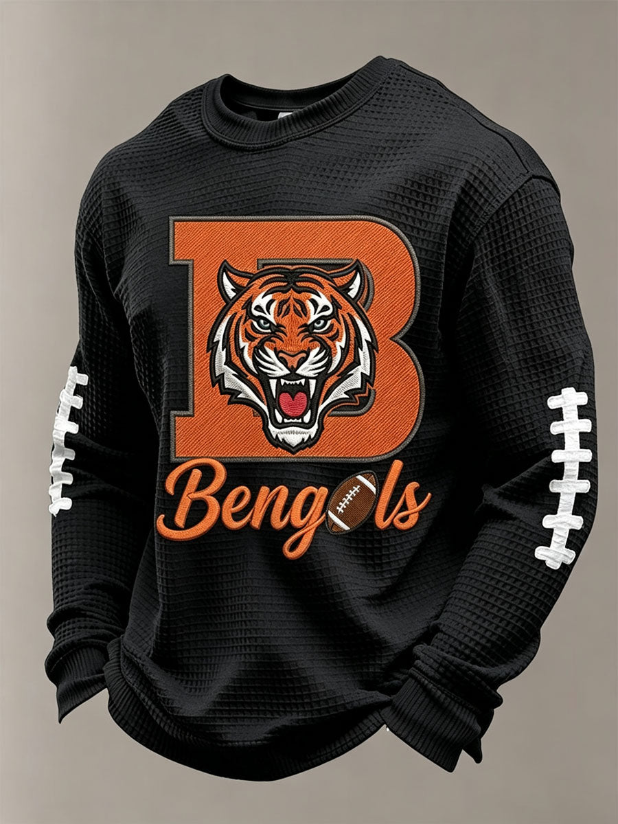 Men'S Football Printed Waffle T-Shirt