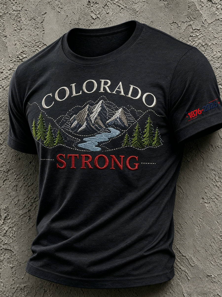 Men's Colorado Strong Print Short Sleeve T-Shirt