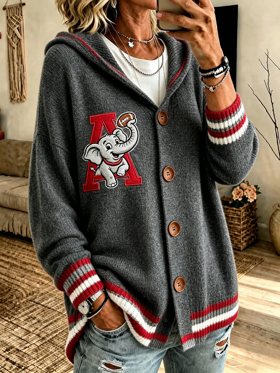 Women's Rugby Match Long Sleeved Cardigan