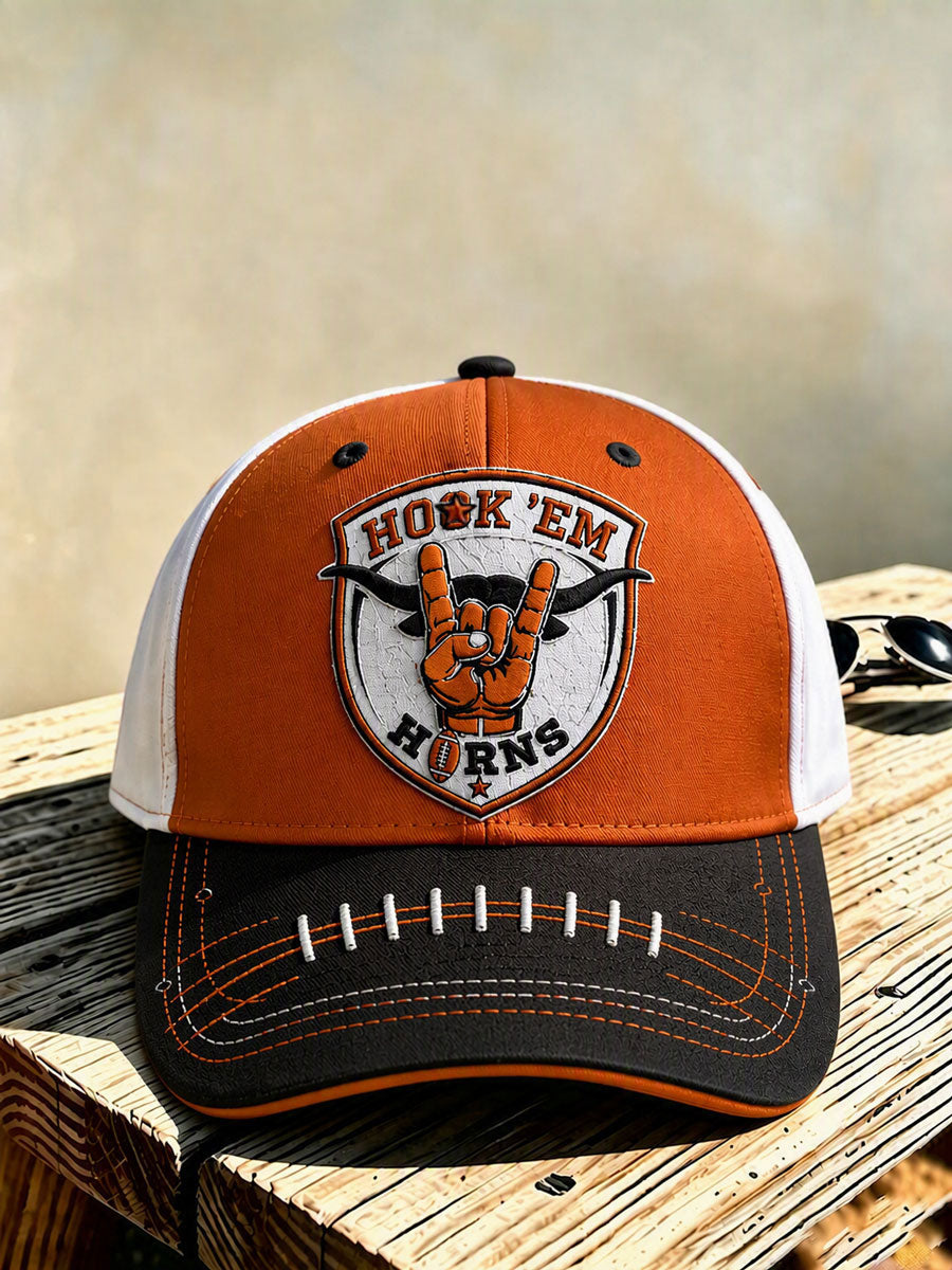Neutral football printed casual hat
