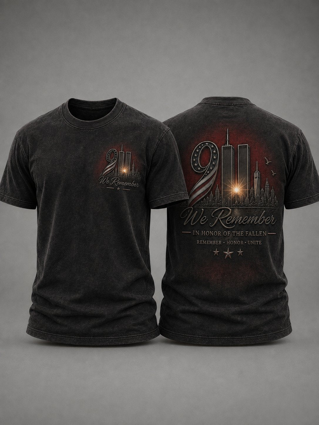 Men's 9/11 Commemorative Print T‐Shirt