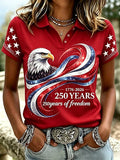Women's Casual 250th Anniversary Print Top