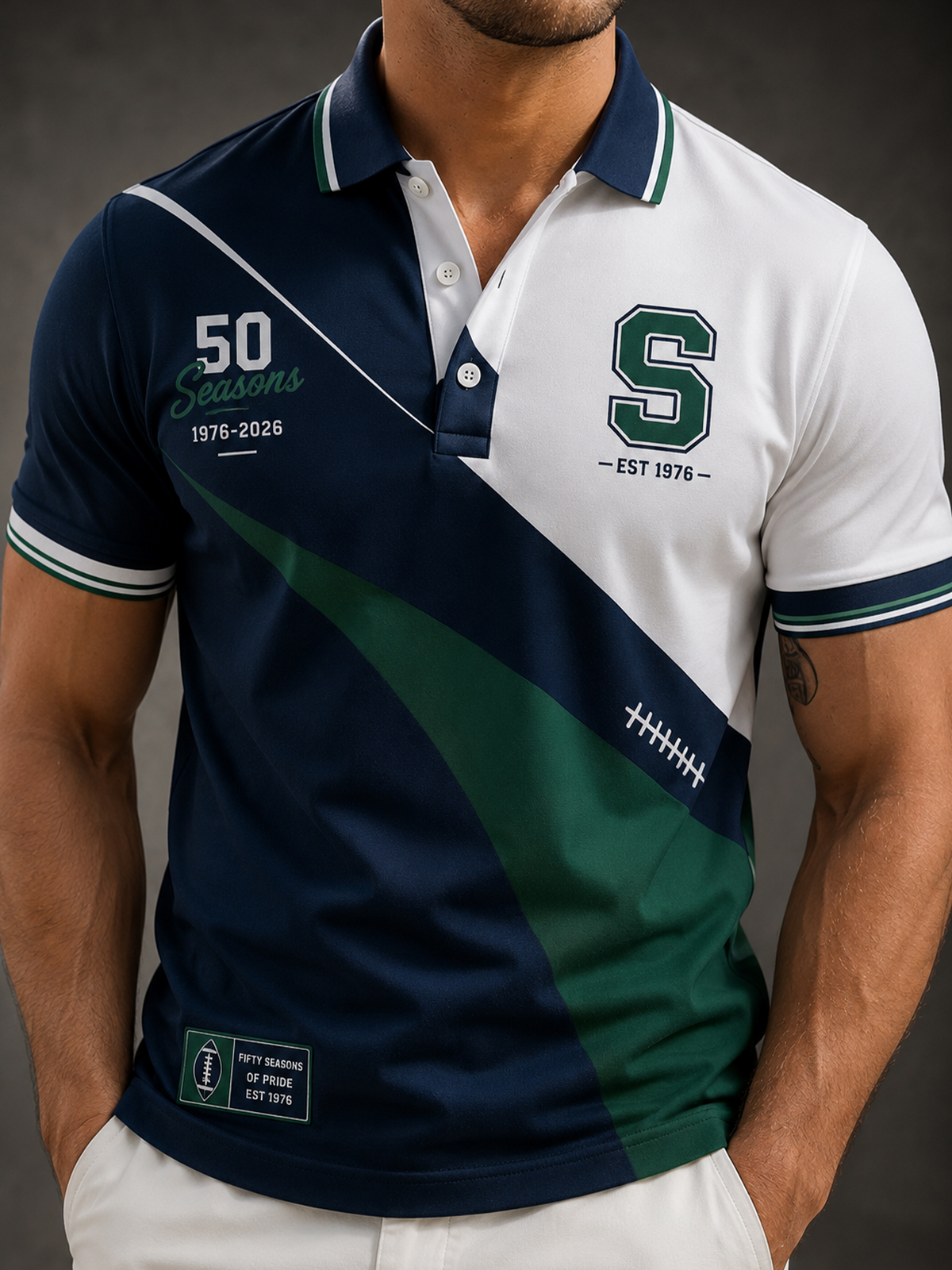 Men's 50th Anniversary Commemorative Art Print Polo