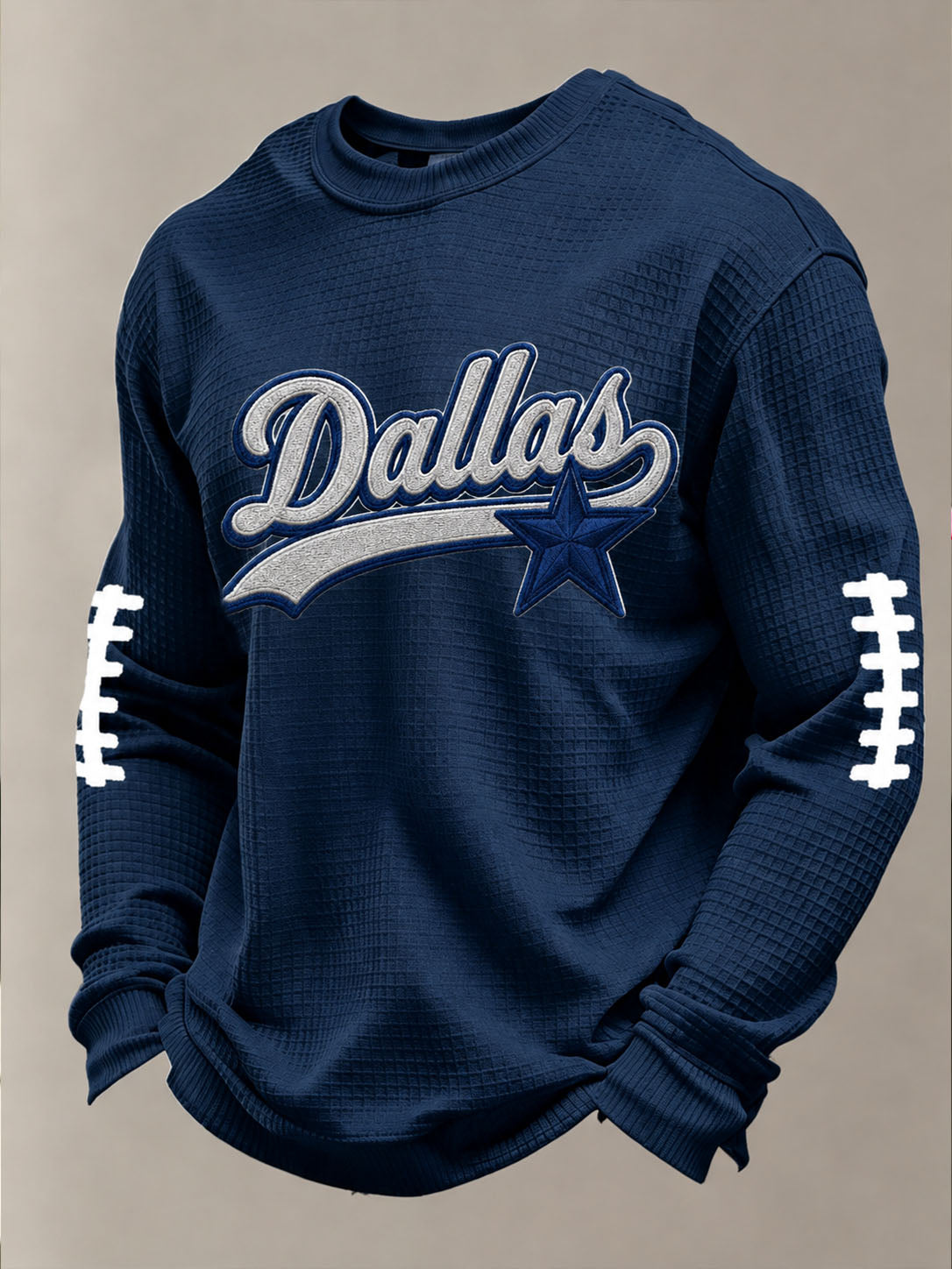 Men'S Football  Printed Waffle T-Shirt