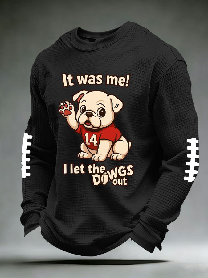 Men's Football Pattern Waffle T-shirt
