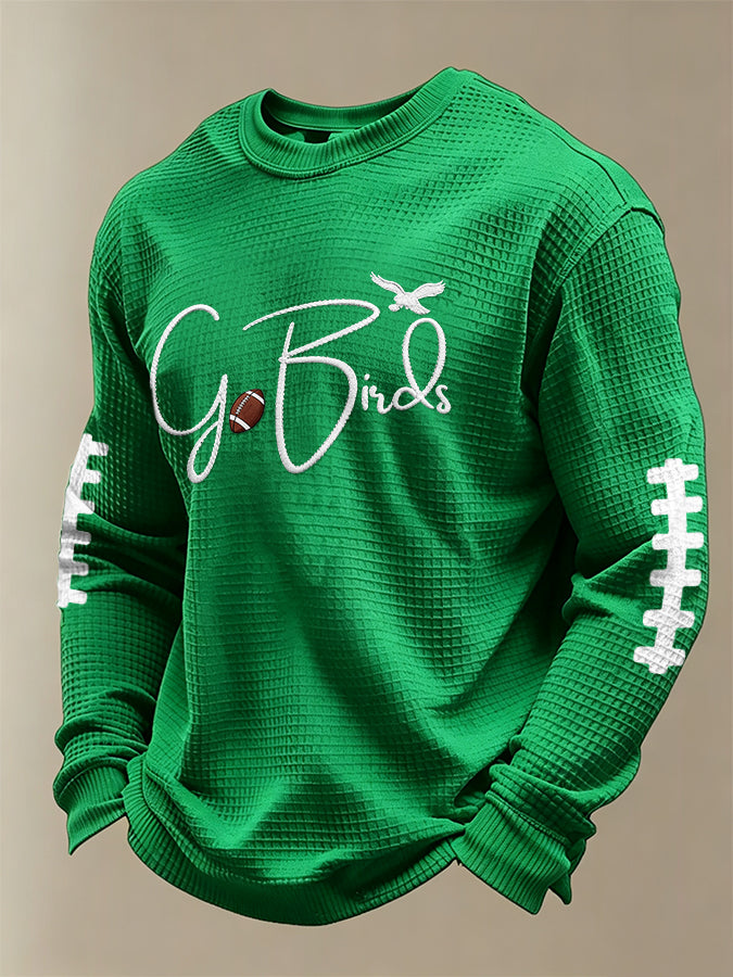 Men's Football print waffle T-shirt