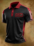 Men'S Retro Rugby Collar Polo T-Shirt