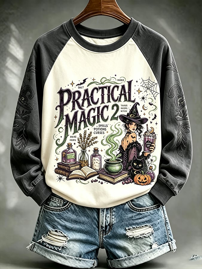 Women's "Practical Magic " Printed Casual Hoodie
