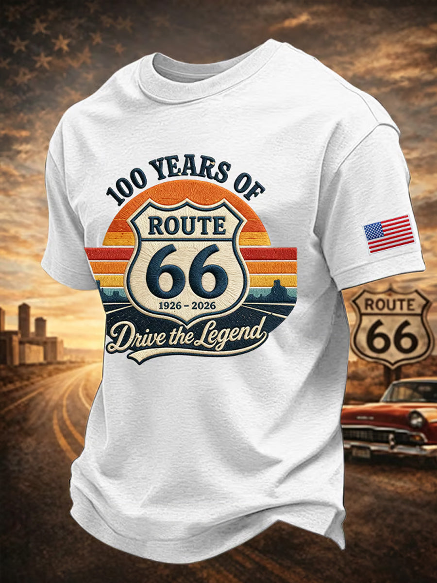 Men's Route 66 Centennial Mother Road Print T-shirt