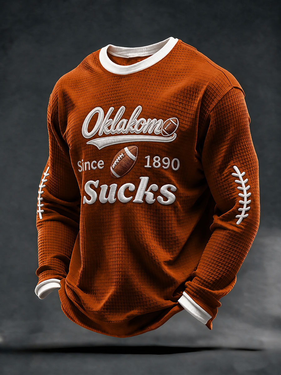Men's American football long sleeved T-shirt
