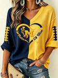 Women's Rugby Print Waffle T-Shirt