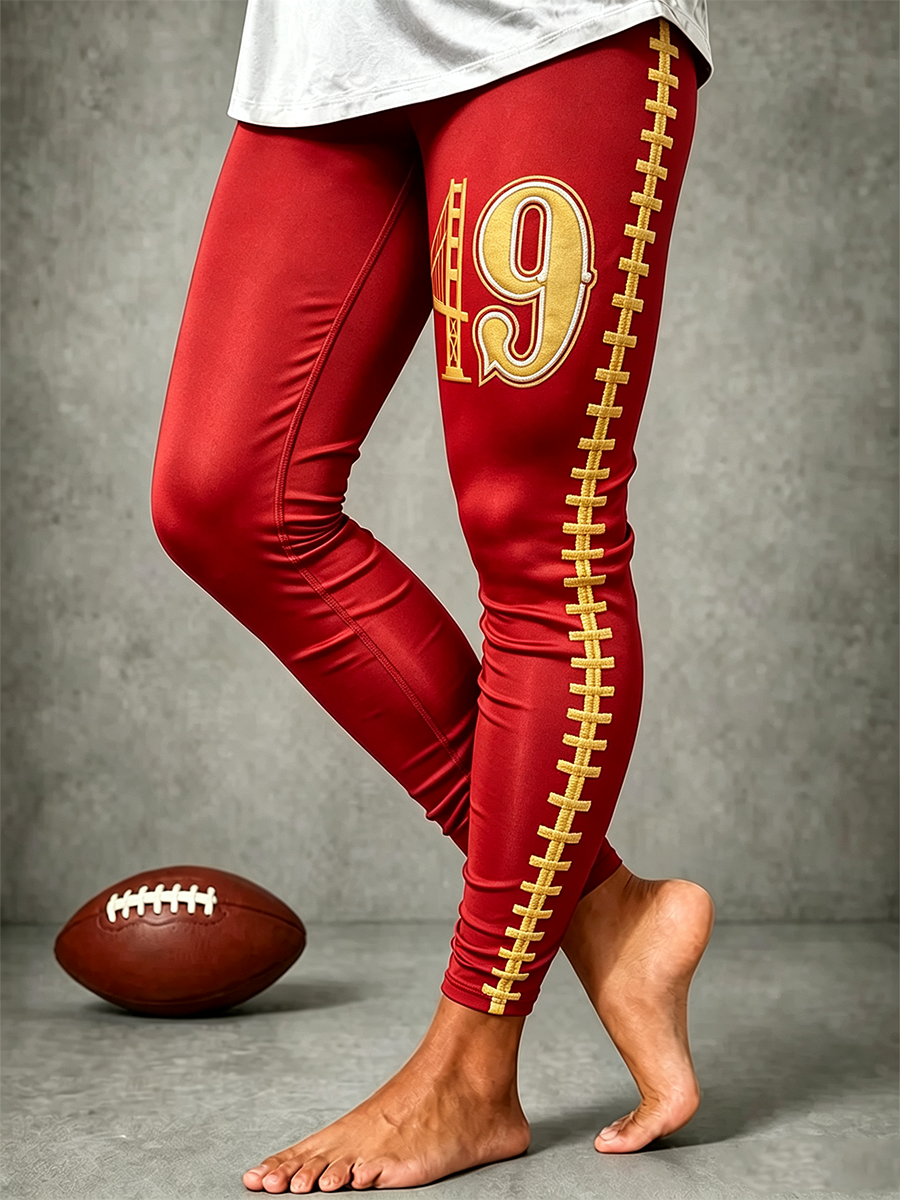 Women'S Rugby Enthusiast Printed Leggings