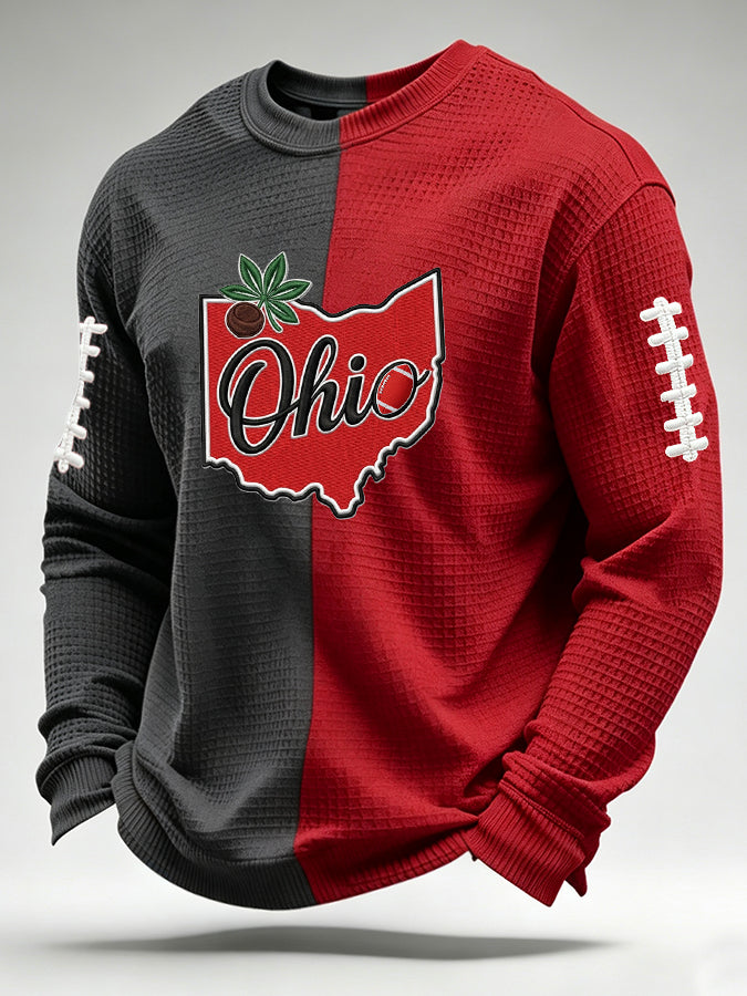 Men'S Rugby Printed Waffle T-Shirt