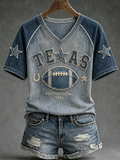 Women'S Dallas Football Print Casual T-Shirt