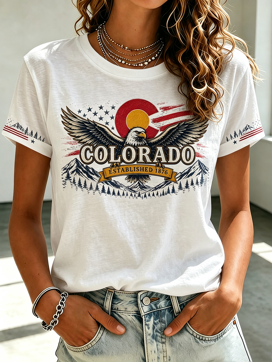 Women'S Colorado Strong: Rising From The Ashesn Printed T-Shirt