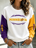 Women's Football Printed Casual Sweatshirt