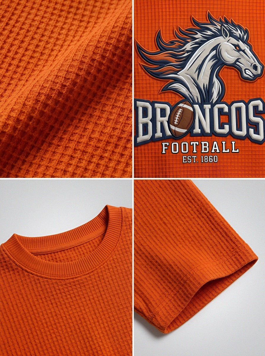 Men's Denver Broncos Horse Logo Football Est 1960 Printed T-shirt