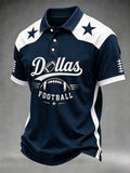 Men's American football polo shirt