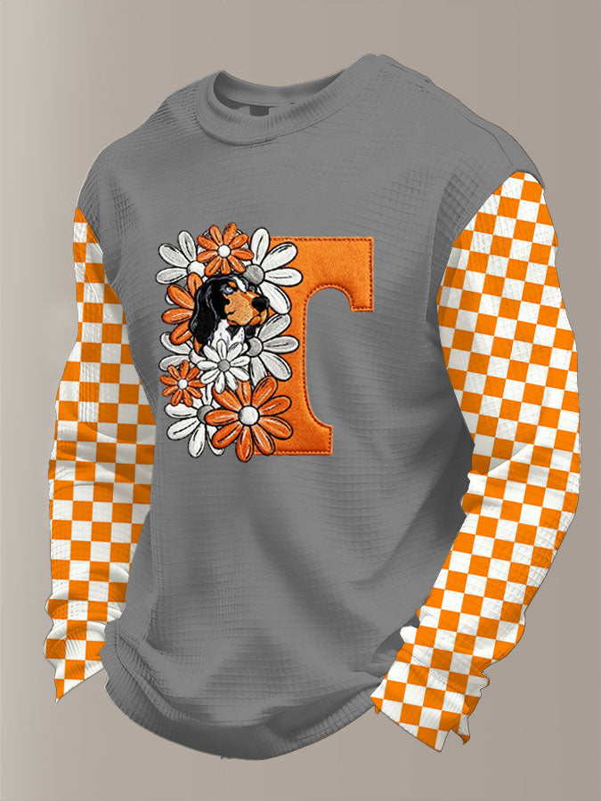 Men'S Football Printed Waffle T-Shirt
