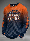 Men'S Football Printed Waffle Sweatshirt