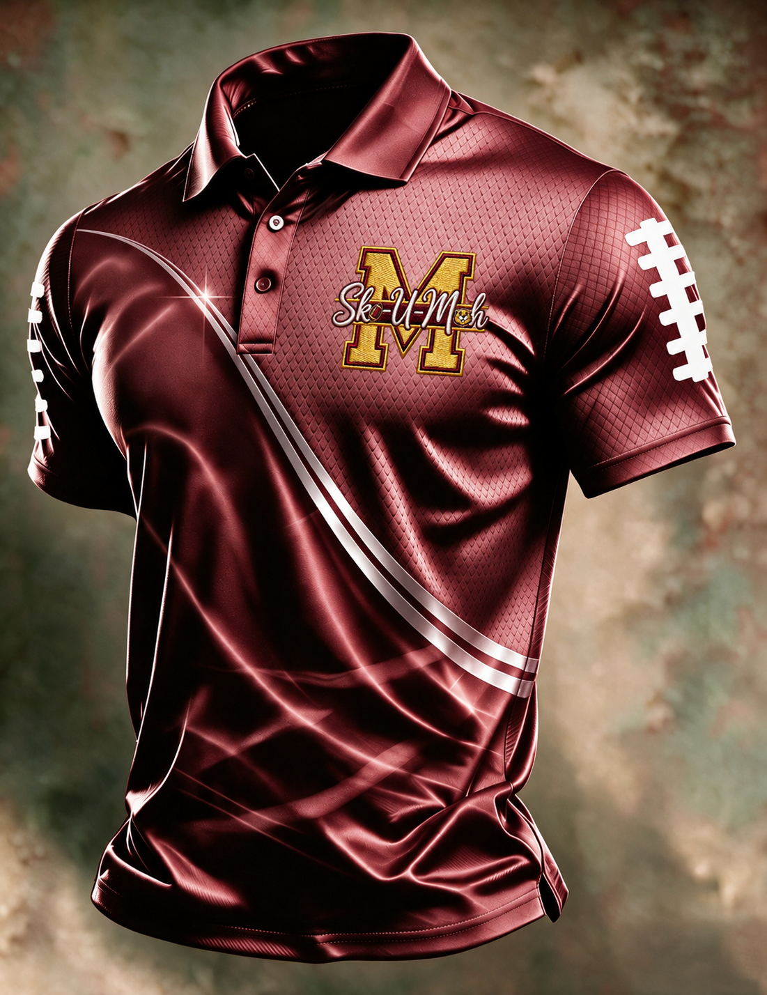 Men'S Football Printed Polo Shirt