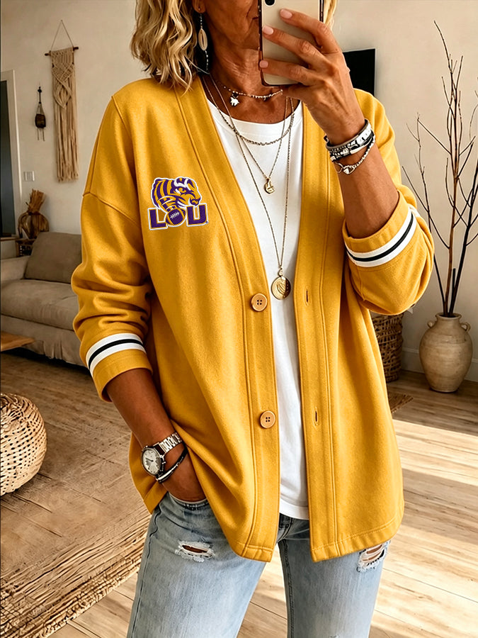 Women'S Football Fan Casual Cardigan Top