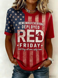 Women's  Red Friday Veteran Print T-Shirt